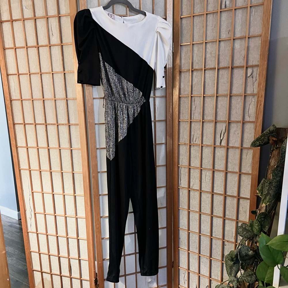 Vintage Geometric Designer Jumpsuit